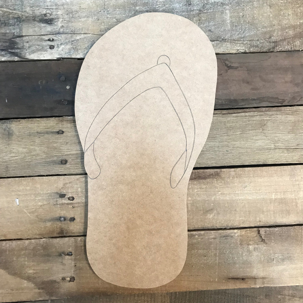 wooden flip flops home decor