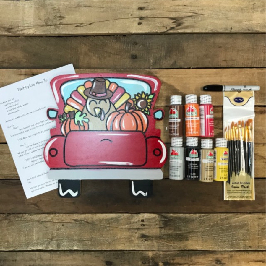 Turkey Pumpkin Truck Paint Kit, Video Tutorial and Instructions Build