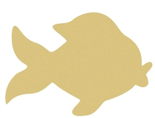 Shop Online Unfinished Gold Fish Paintable Wooden Cutout