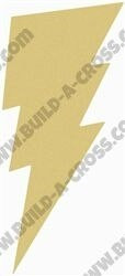 Lightning Bolt Unfinished Cutout Wooden Shape Paintable Wooden MDF 