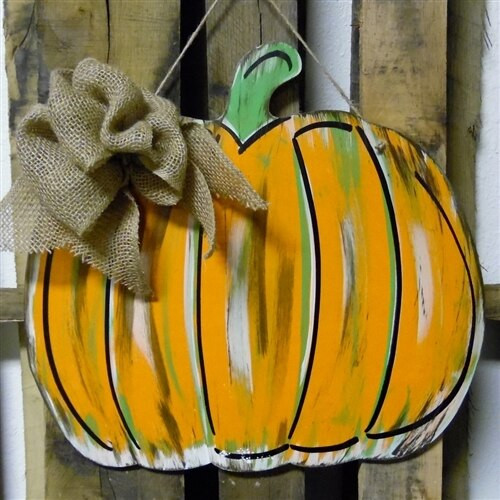 Wooden Pumpkin Shape, Unfinished Thanksgiving Cutout, DIY Craft