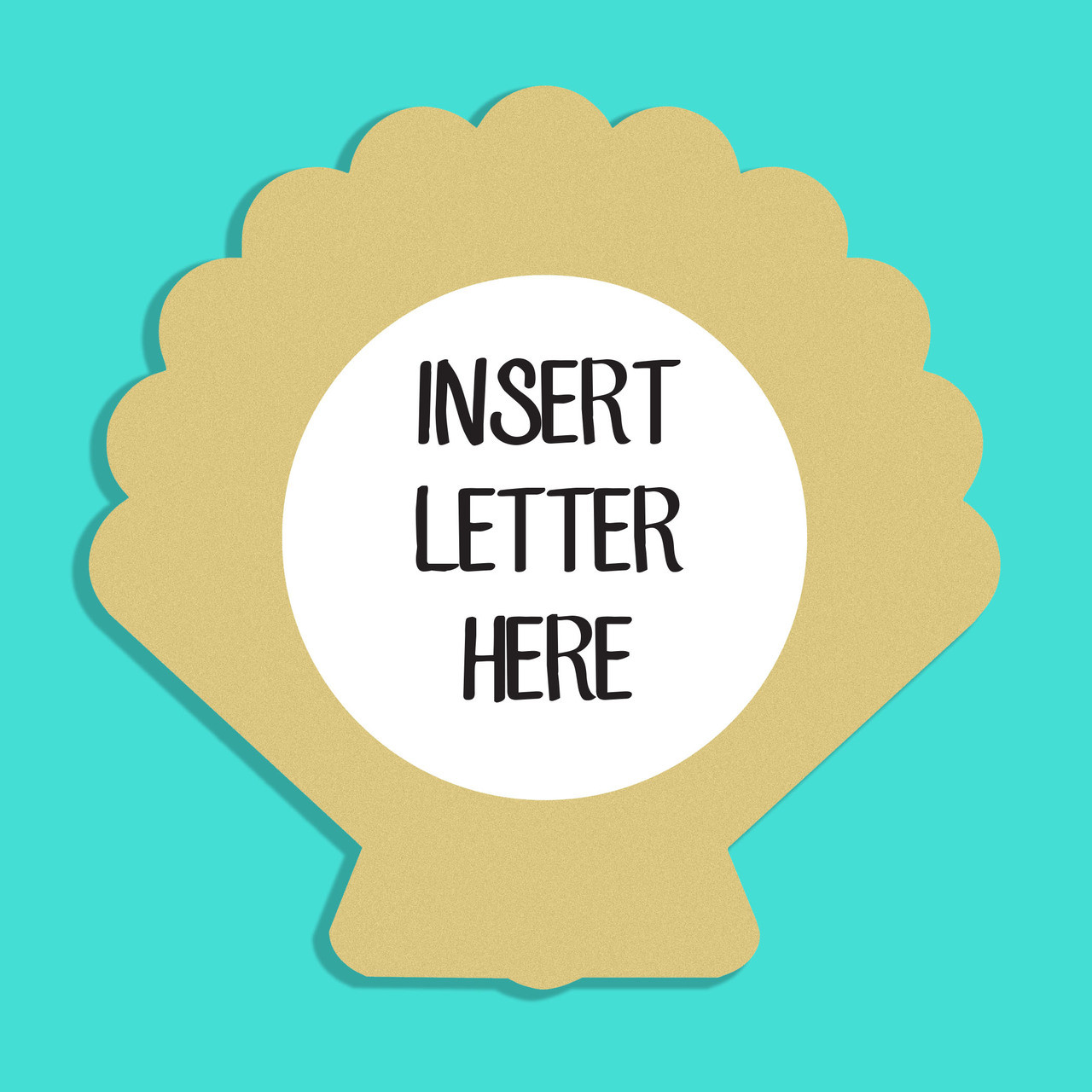 Buy Unfinished Sea Horse Frame Letter Insert Wooden Monogram