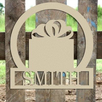 Buy Wooden Christmas Tree Sign Online, Unfinished Framed Monogram