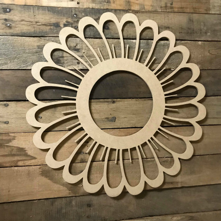 Buy Sunflower with Cutouts Wood Shape, Unfinished Fall Cutout