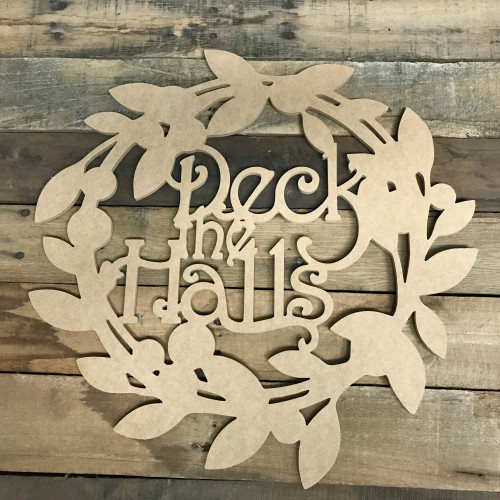Buy Wood Christmas Wreath Cutout, Unfinished MDF Craft