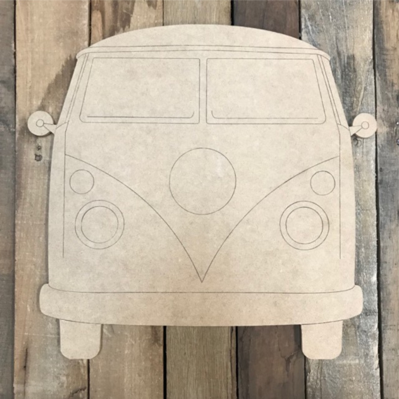 Buy Front of VW Wooden Cutout, Unfinished Shape, Paint by Line buy-front-of-vw-wooden-cutout-unfinished-shape-paint-by-line