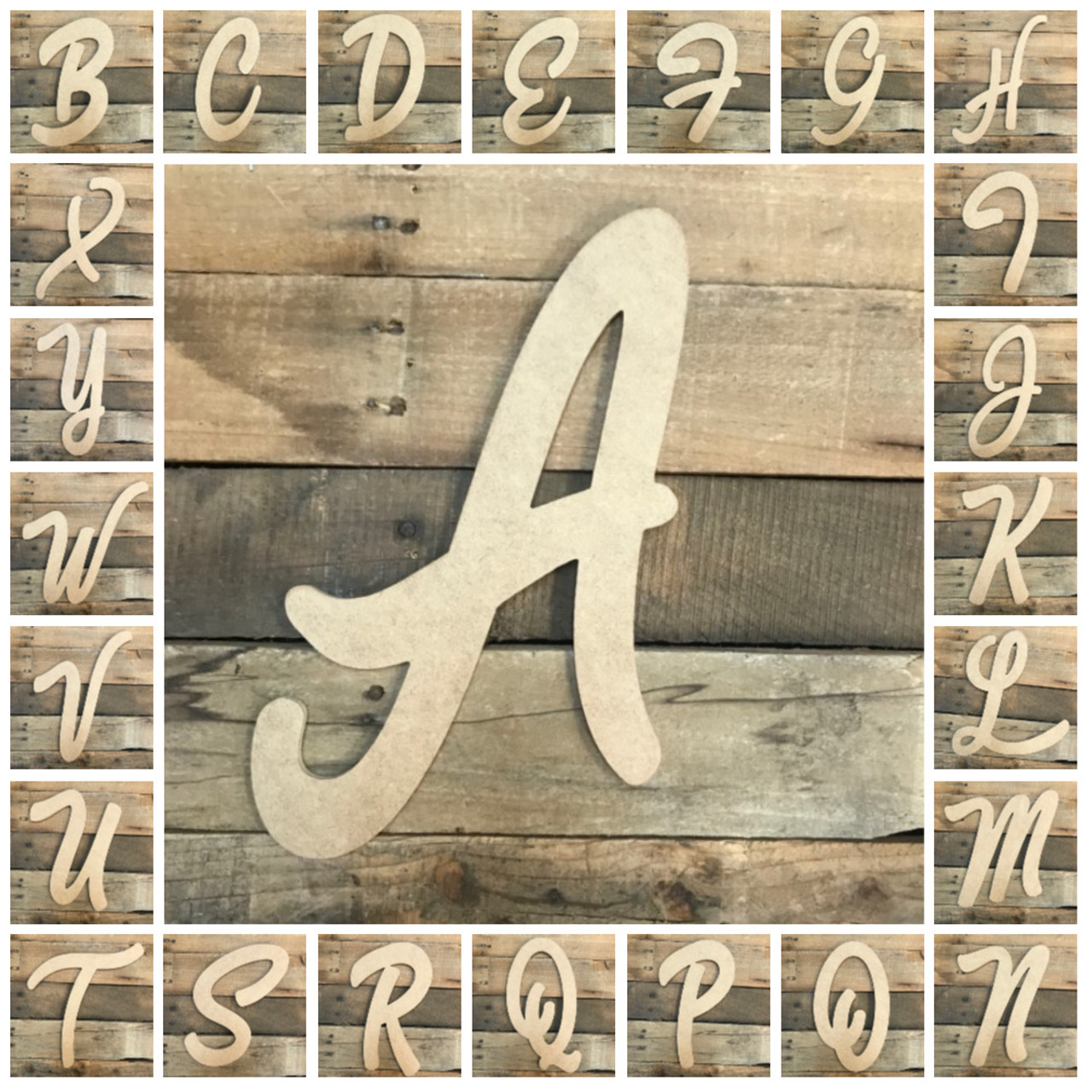 Script Wood Letters - 1 1/4, Hobby Lobby