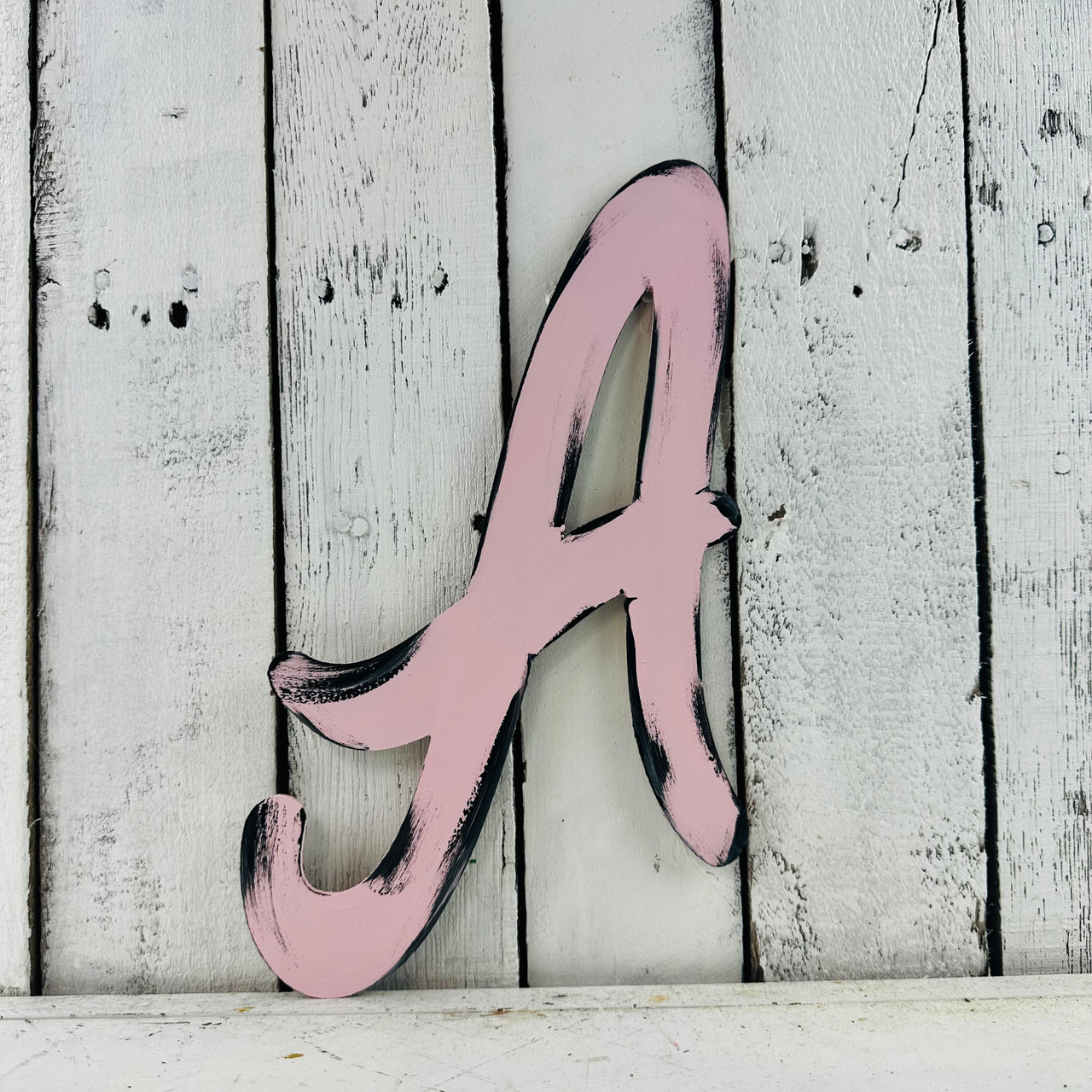 Cursive Wooden Letters J for Wall Decor 14 Inch Large Wooden Letters  Unfinished Monogram Wood Letter Crafts Alphabet Sign Cutouts for DIY  Painting