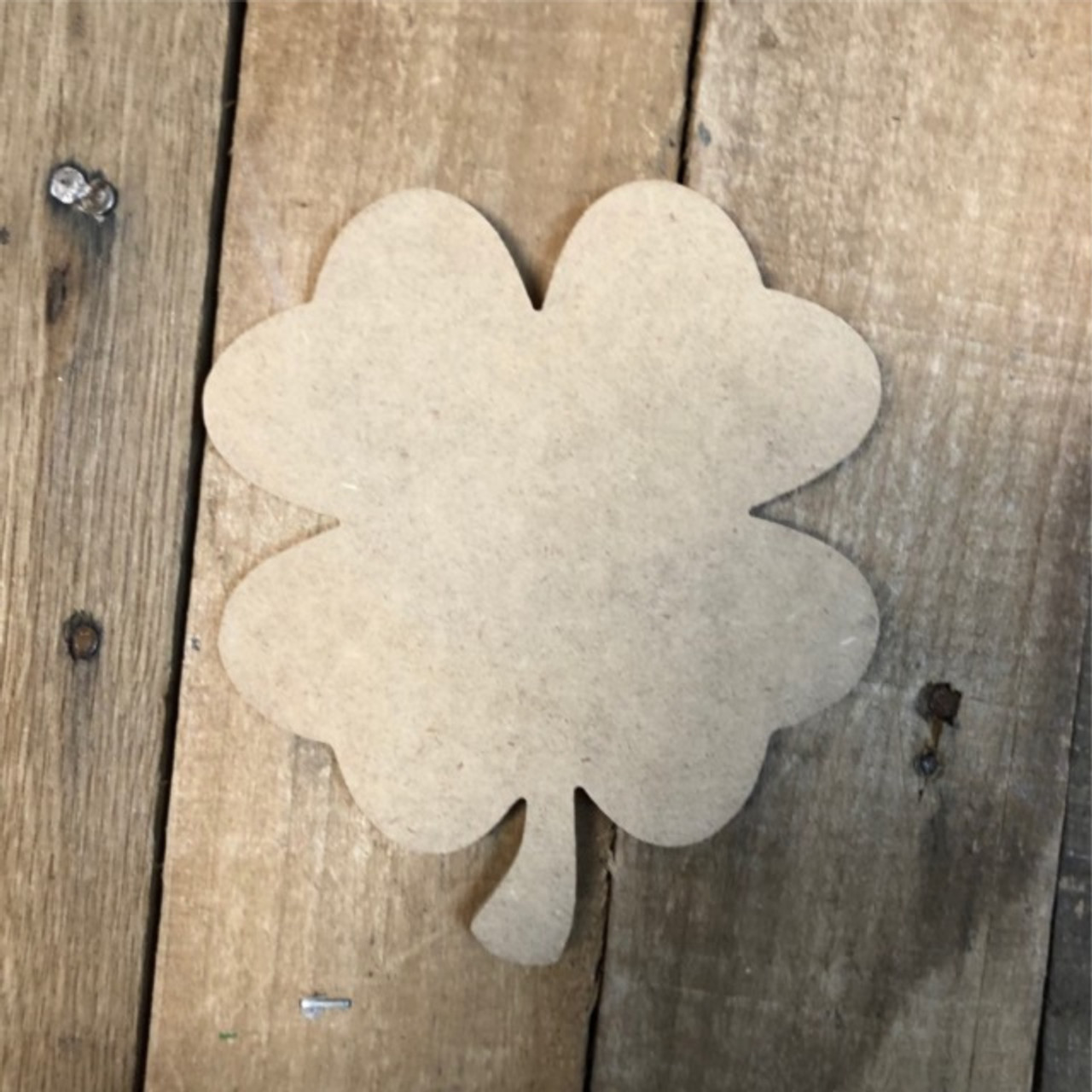 4 Leaf Clover Unfinished Cutout, Wooden Shape, Paintable Wooden