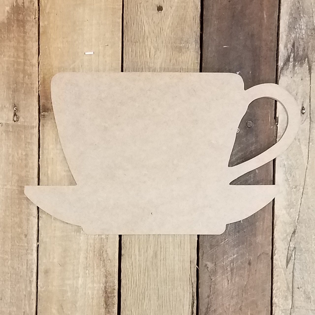 Online Unfinished Craft Wooden Coffee Cup Paintable Cutout