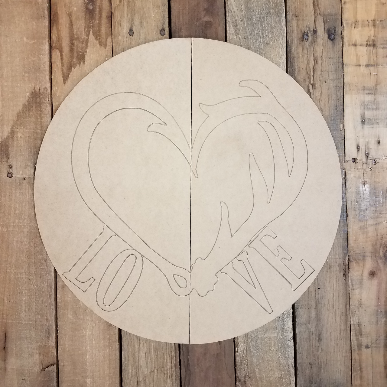 Love Fishing Hook | Antler Heart Duo Painting Shape Love Fishing Hook | Antler Heart Duo Painting Shape