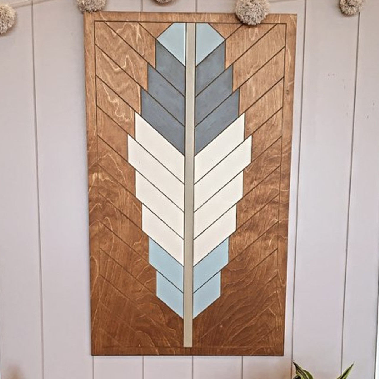 How to Stencil Reclaimed Wood Bohemian Wall Art