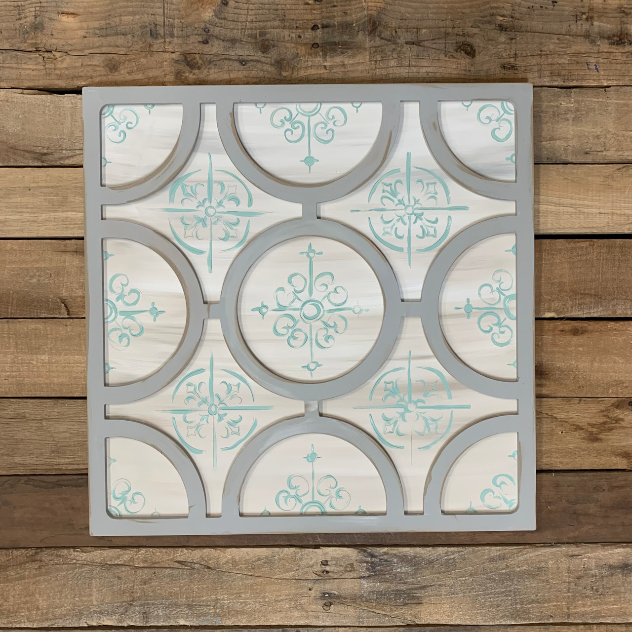 Floral Alphabet Monogram Letter T Tile