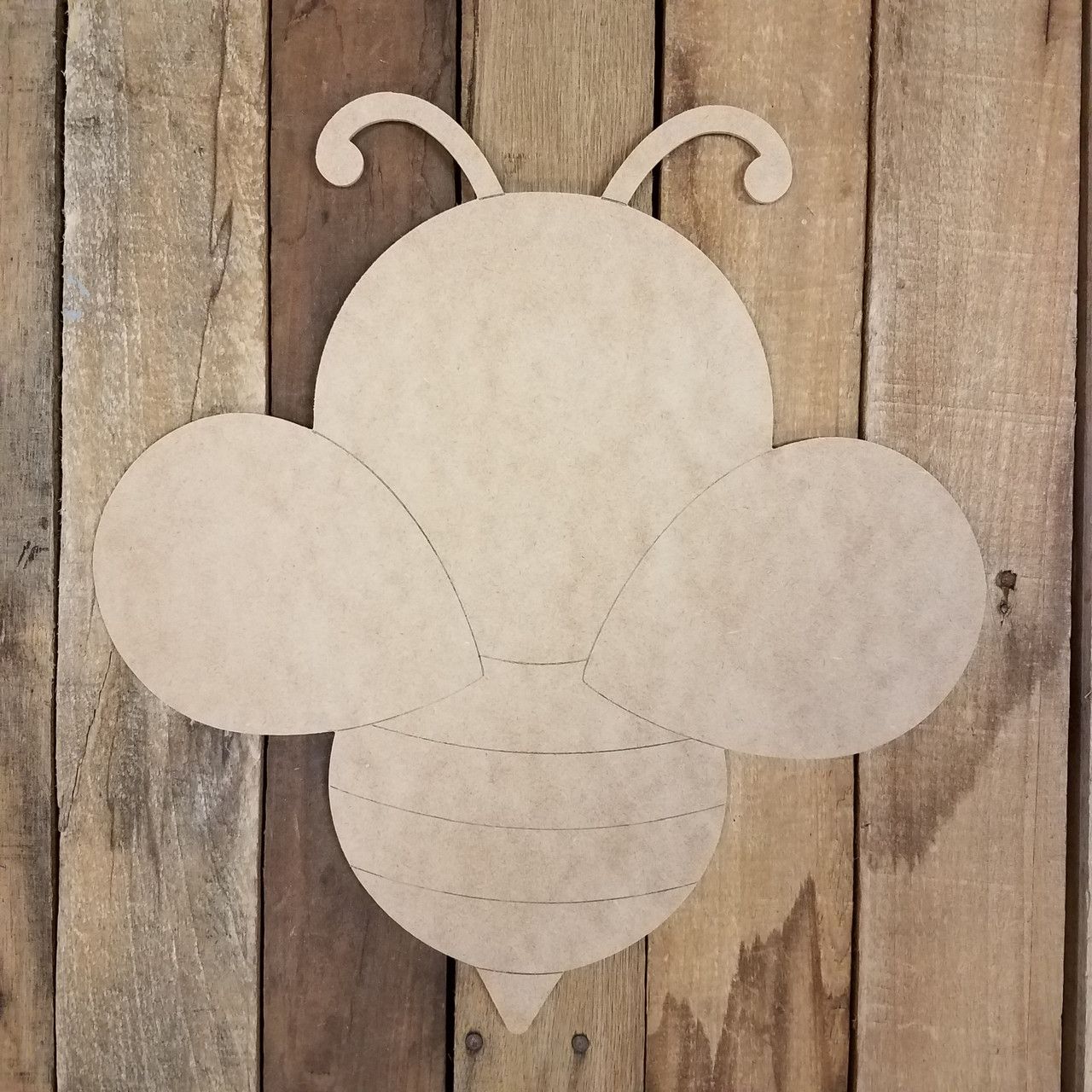 Bee Shape Unfinished Wood Cutouts Variety of Sizes