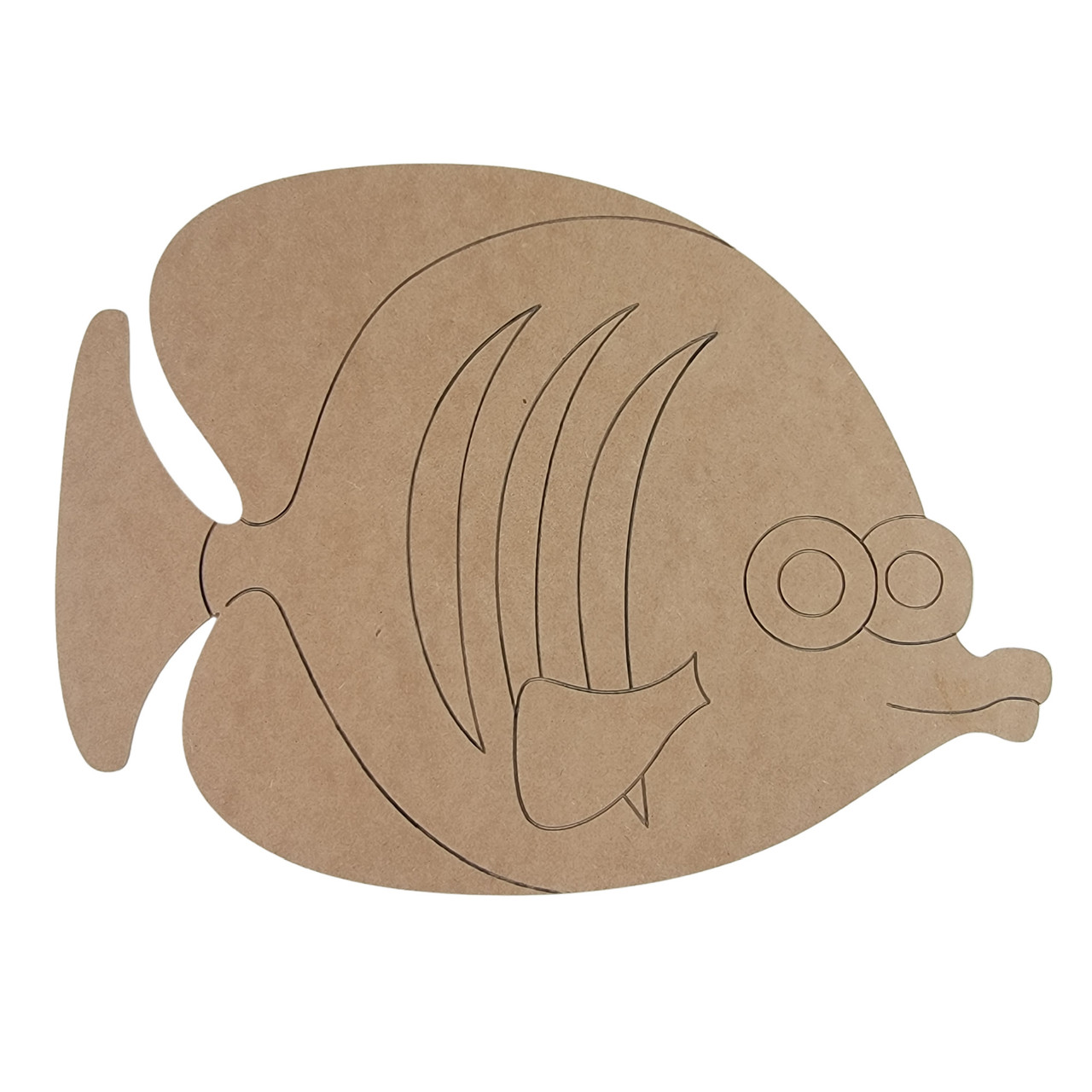 Unfinished Wooden Fish Cutout, 12, Pack of 1 Wooden Shapes for