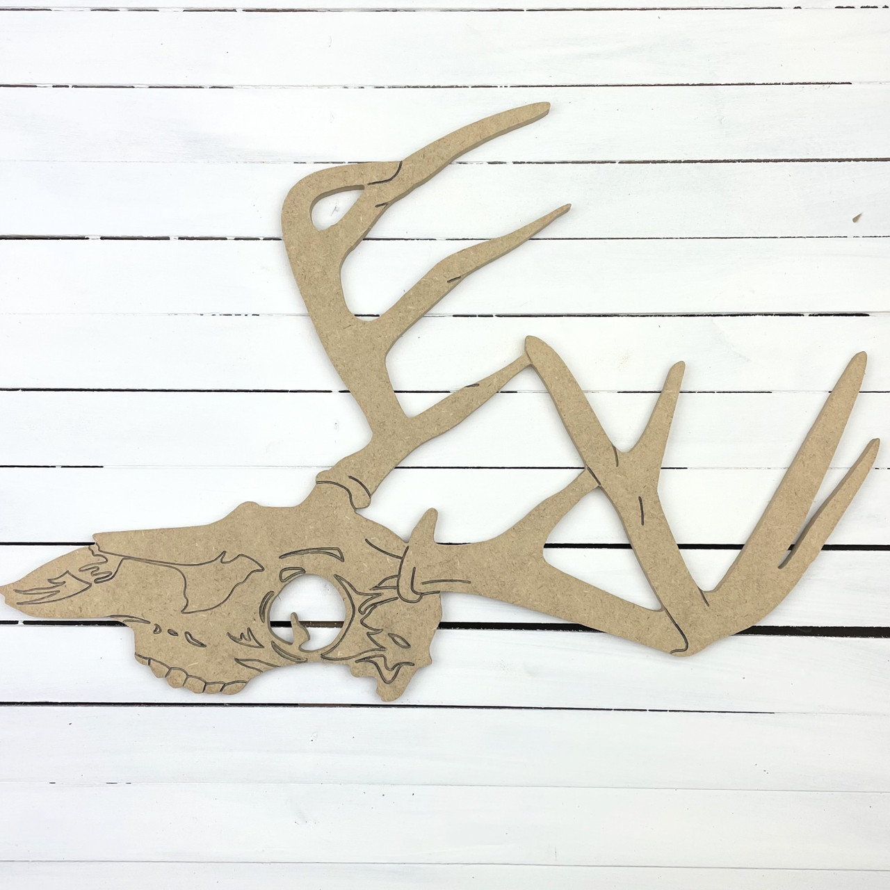 Deer Antler Name Sign - Etched On Wood