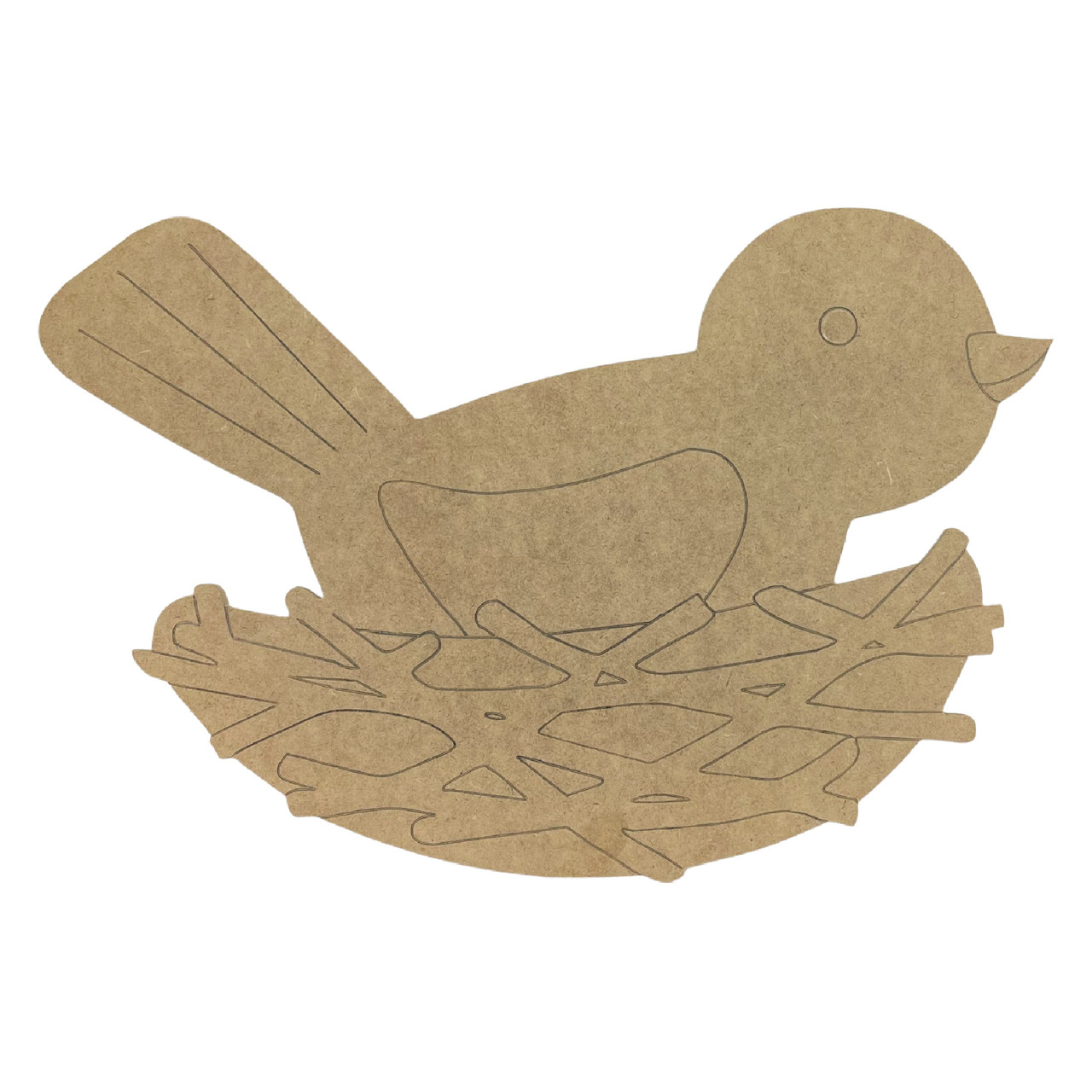 Find Online Unfinished Craft Shape Bird in Nest Cutouts