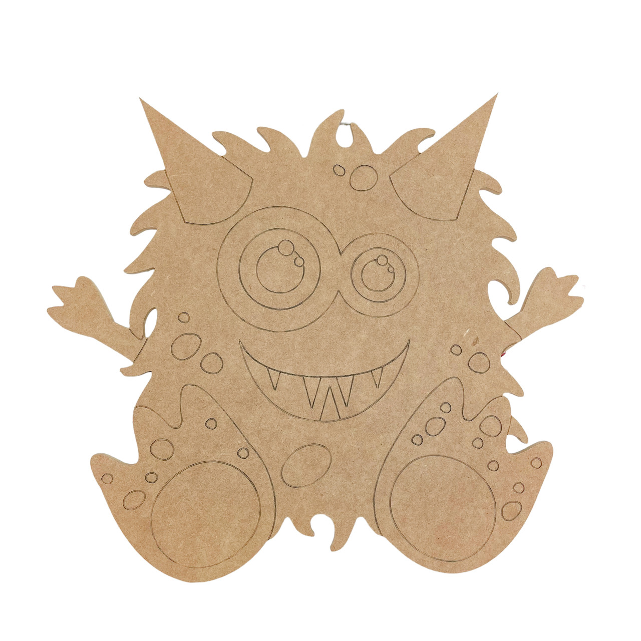 Furry Friendly Monster Kids Craft Shape Line, Unfinished Craft Shape