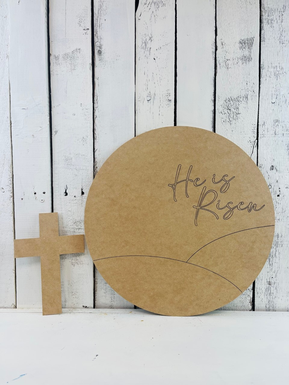 Azeeda 'Happy Easter' MDF-Verzierungen – 6 Stück, 3 Mm Dick, Lasergraviert | Zum Bemalen, Verzieren, Brandmalen