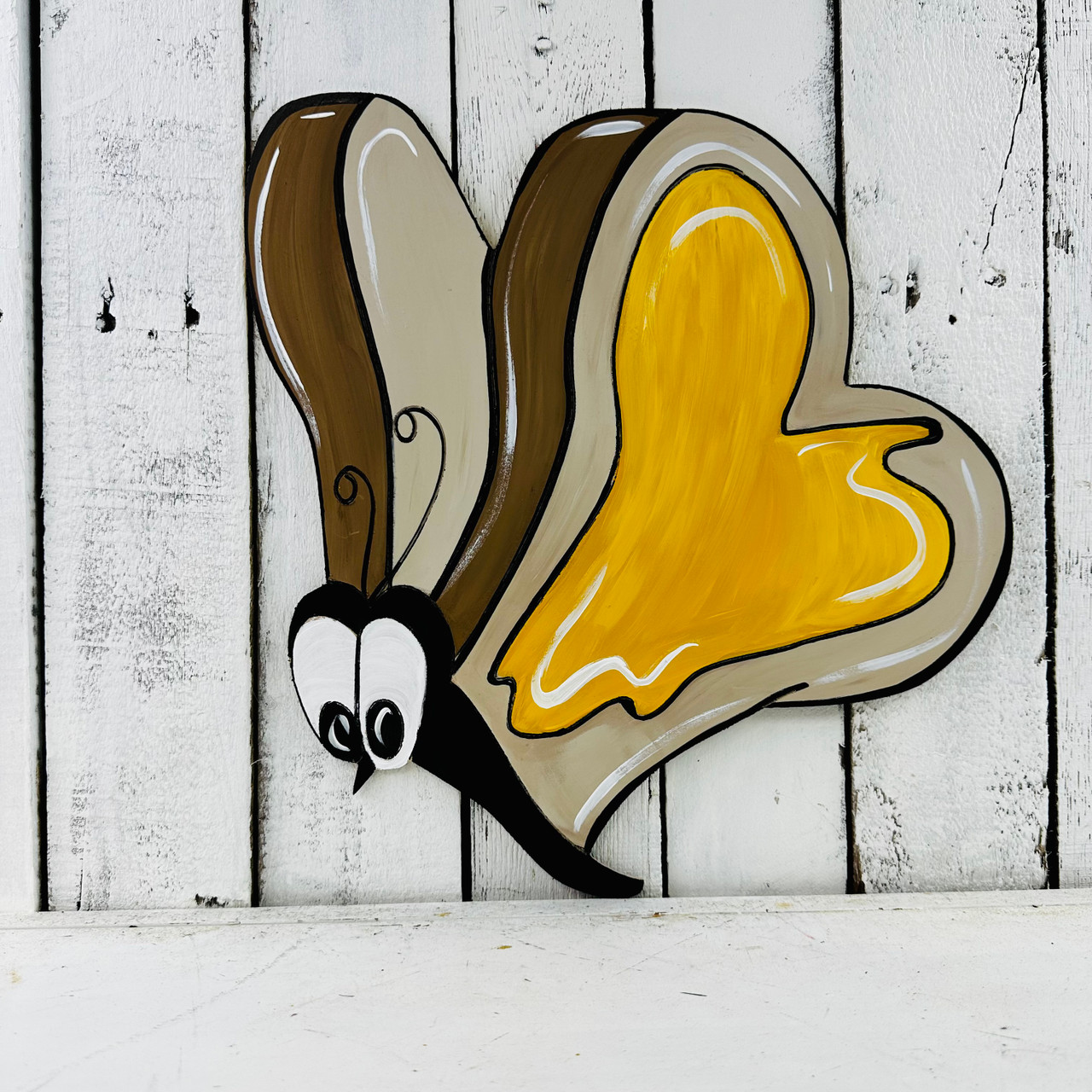 Bread and Butterfly, Cartoon Shape, Paint By Line MDF Wooden Craft,  Unfinished Craft