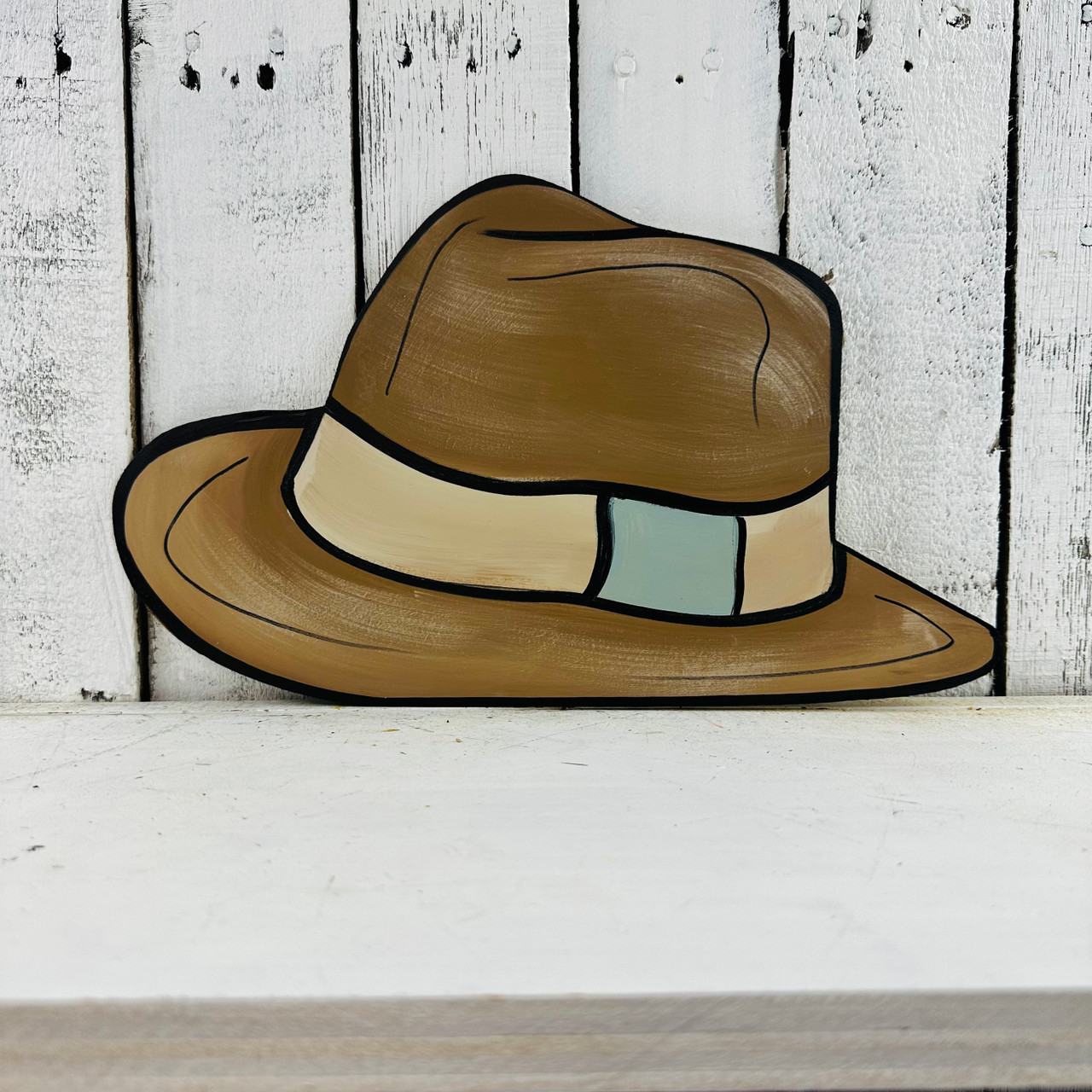 Fedora, Hat Shape, MDF Wooden Craft, Unfinished Craft, 59% OFF