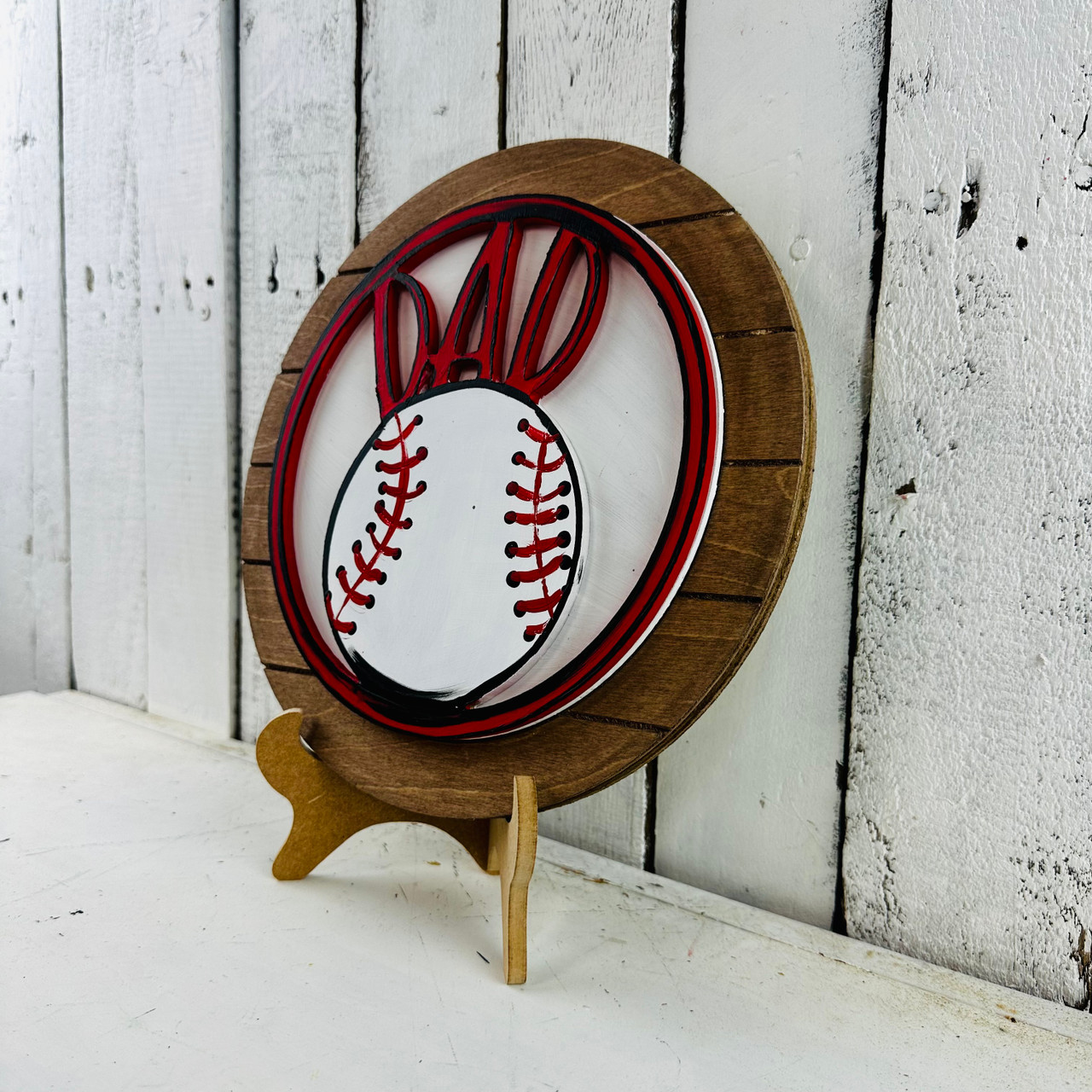 Personalized Baseball Father's Day Gift With Easel