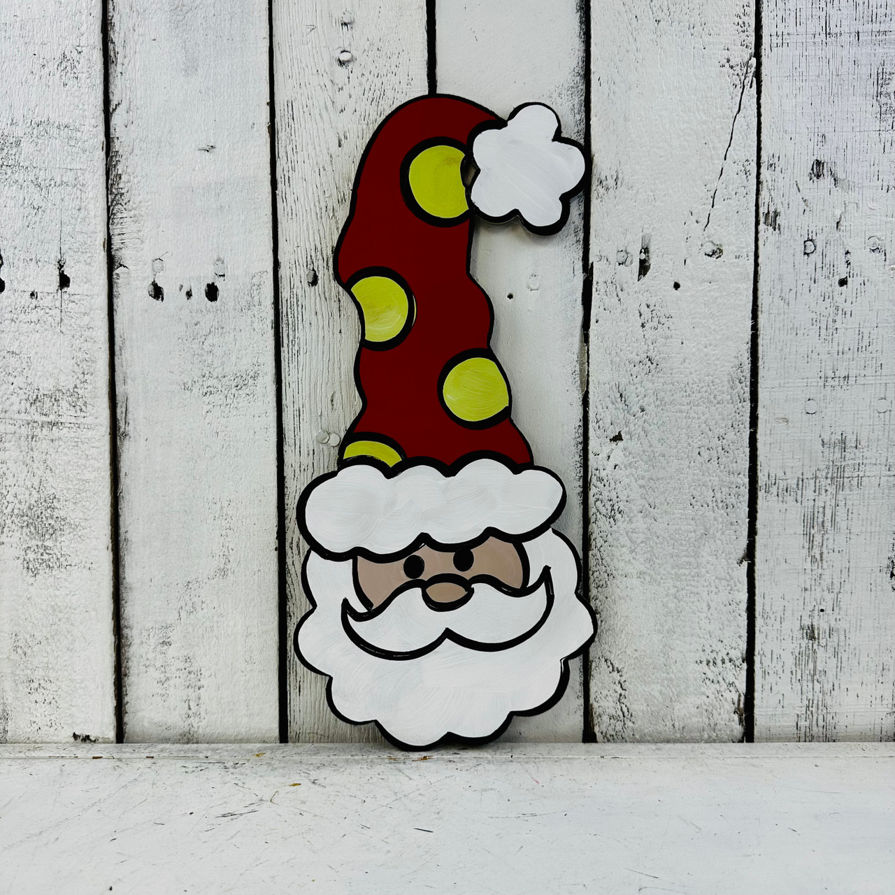 Buy Santa Head Cutout, Unfinished Wooden Craft, Paint By Line