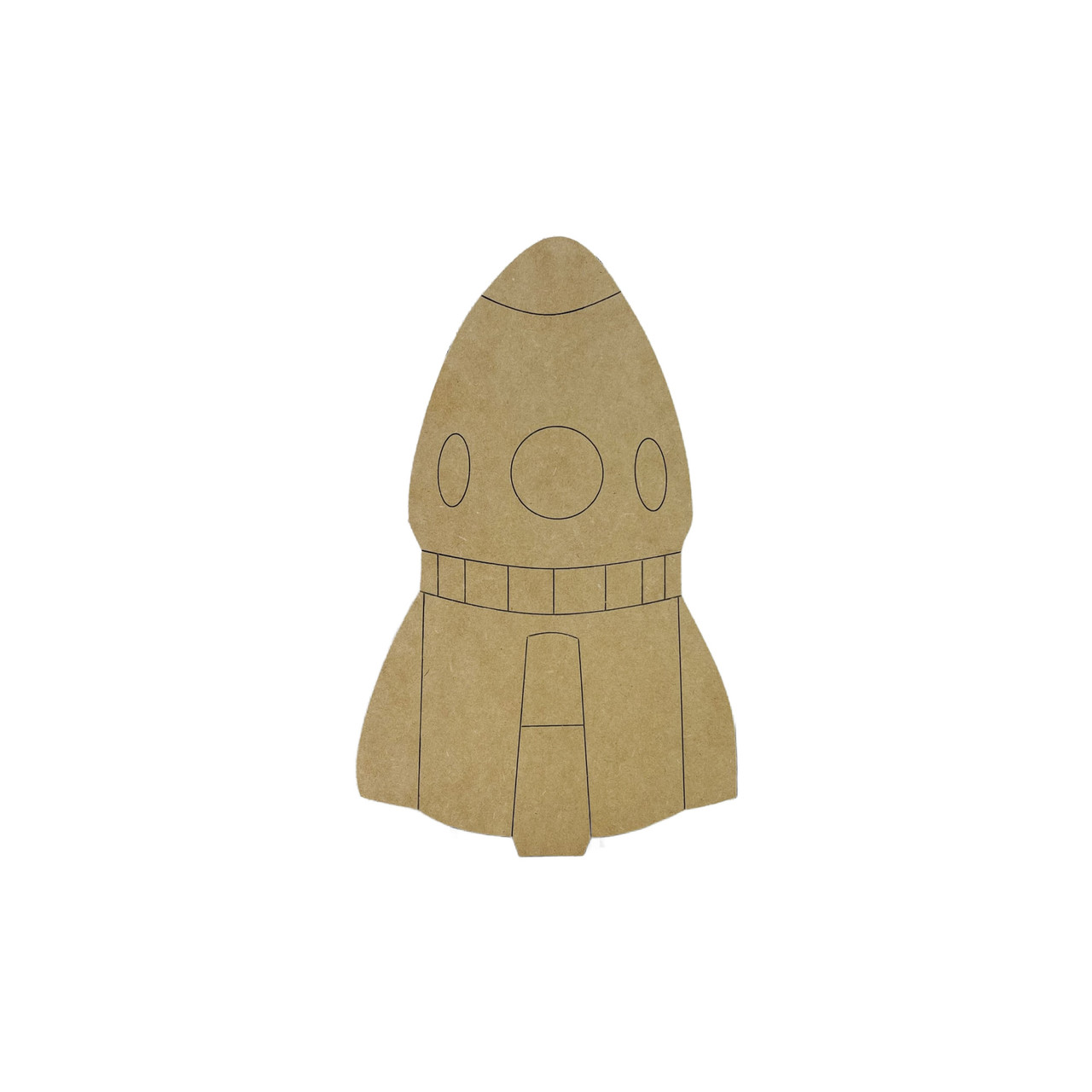 Shape Roclet Rocket, Space Shape Unfinished Wood Cutout, Paint by Line - Build-A ...