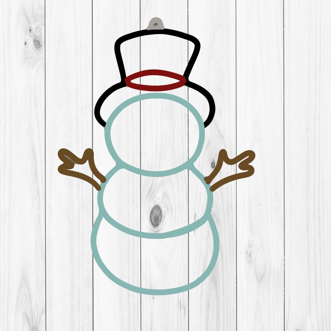 christmas snowman outline