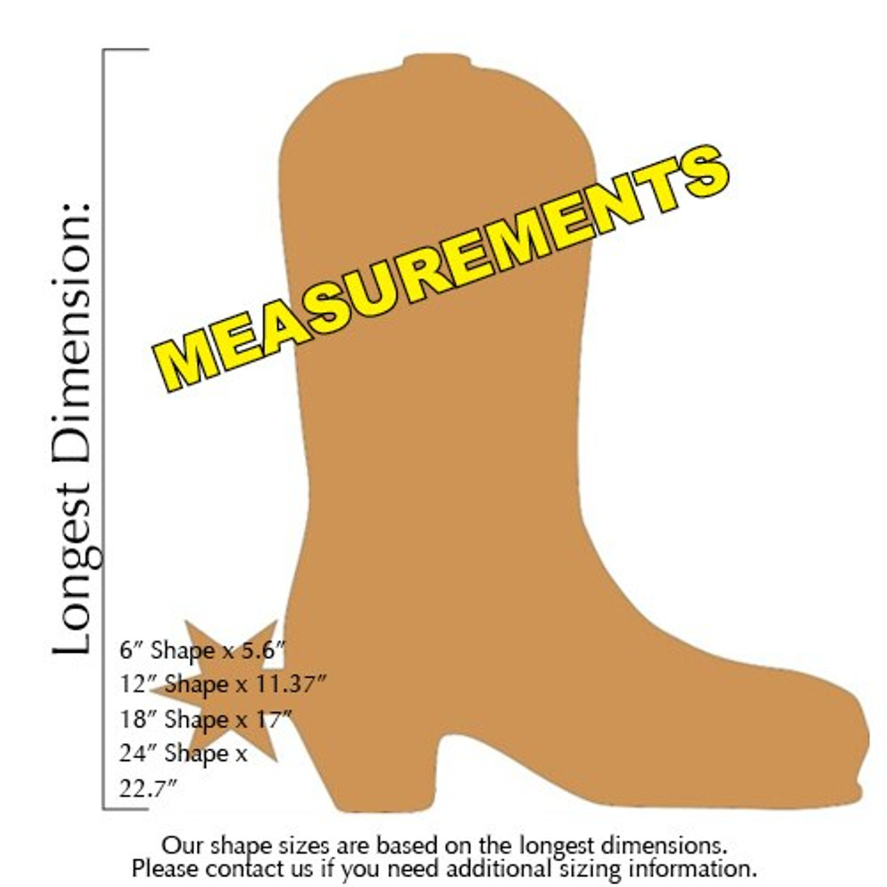 Boot With Star | Wood Unfinished Cutout | Build-A-Cross boot-with-star-wood-unfinished-cutout-build-a-cross