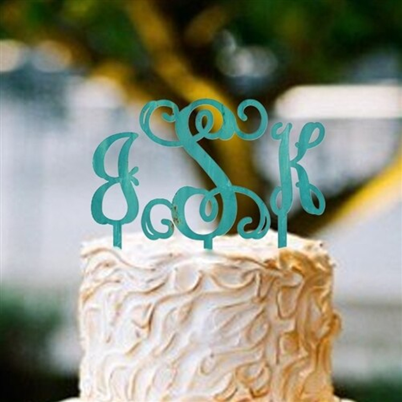 Letter Cake Toppers, Wood Cake Topper, Monogram Letter Cake Toppers