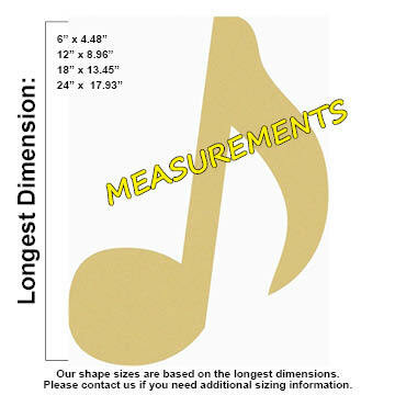Shop Online Wooden Shape Music Note Eighth Note Cutouts