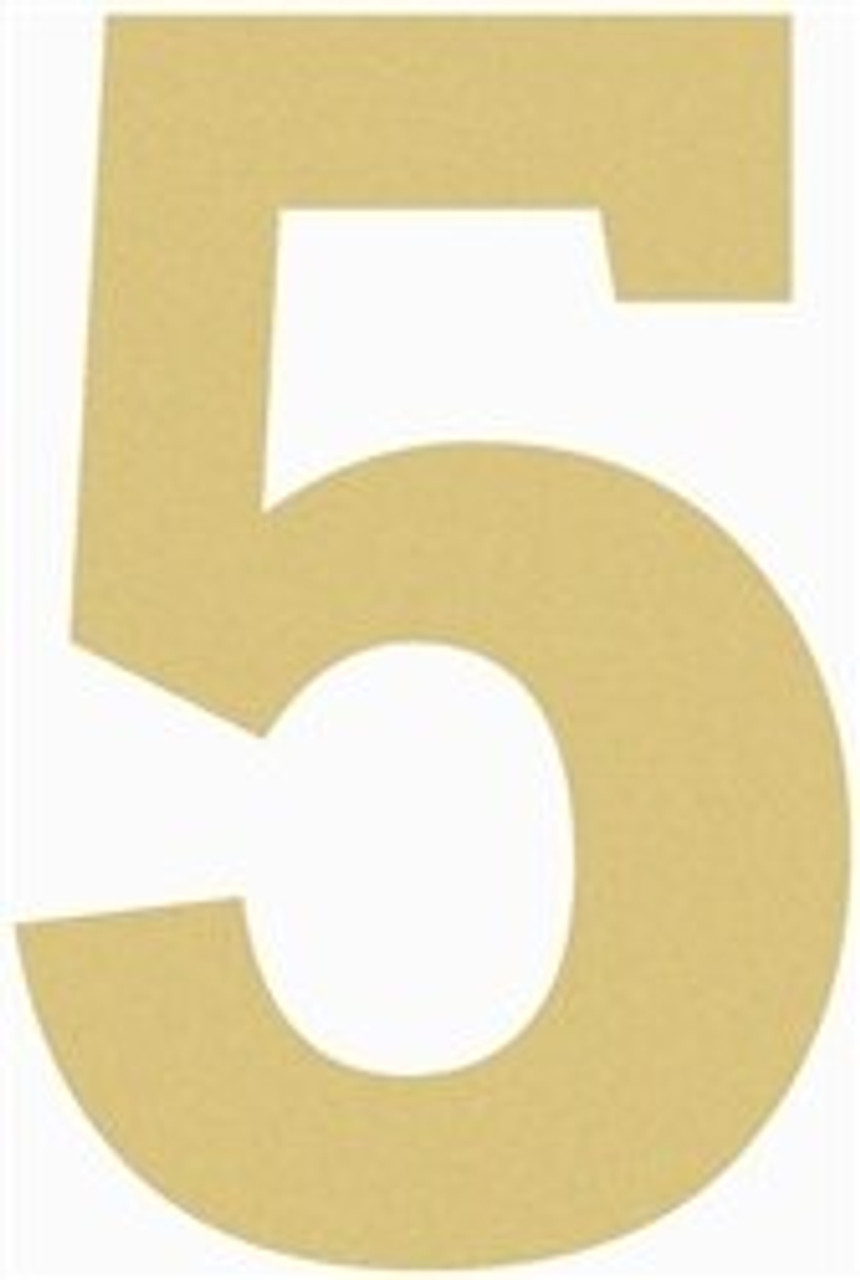 Wooden Number 5 Cutout, 8”