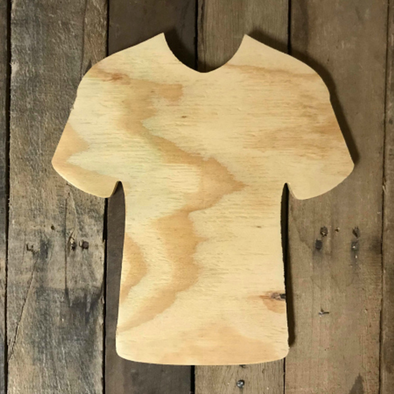 Buy Baseball Jersey Wood Pine Shape, Unpainted Wooden Cutout