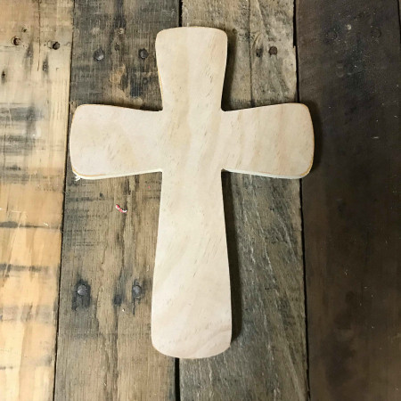 Buy Unpainted Cross 16, Wooden Pine Cross, Wall Art Craft