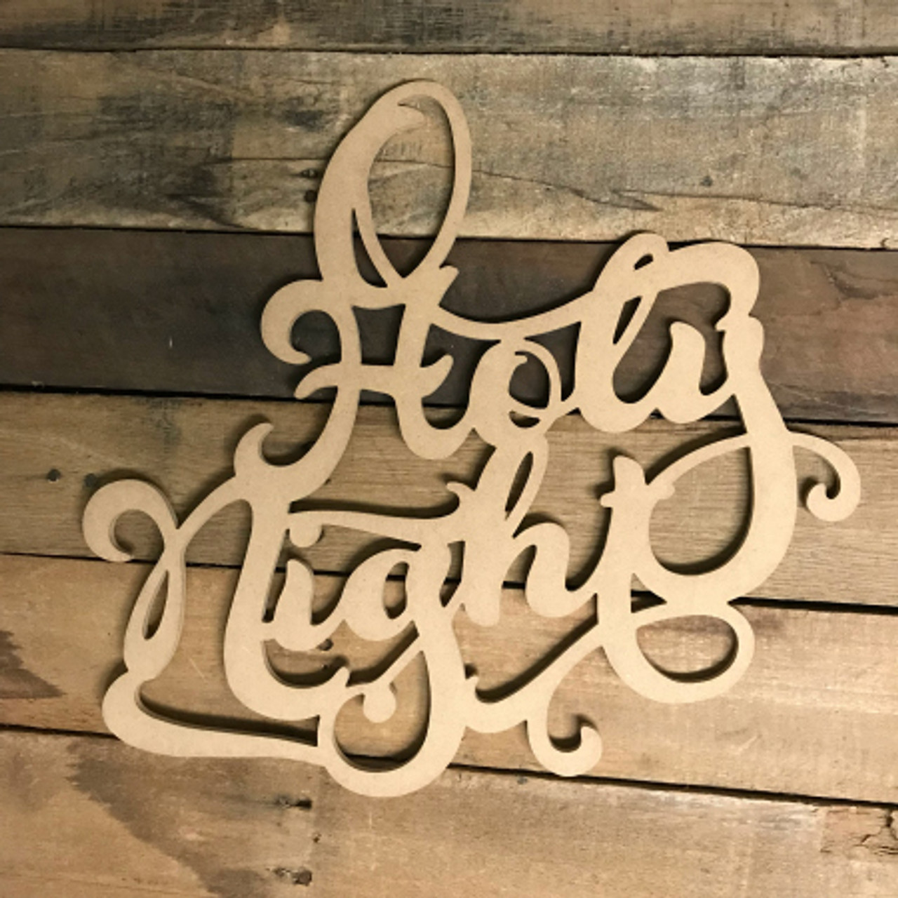 O Holy Night Lyrics Engraved Word Sign Digital Cut (Download Now) 