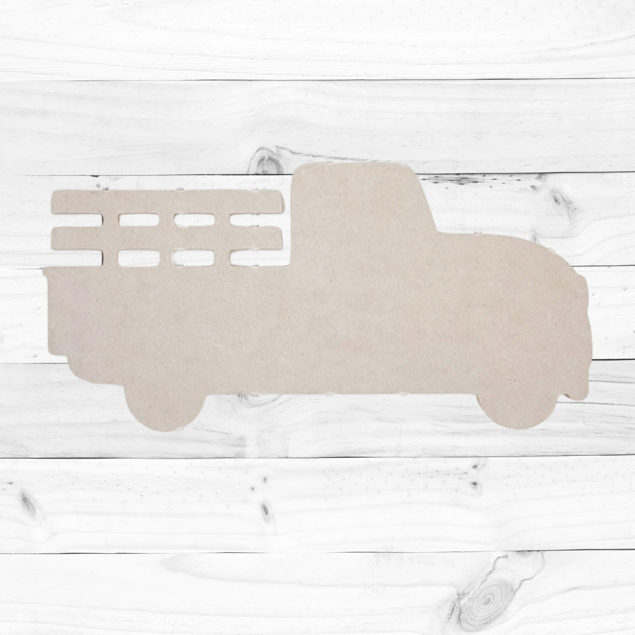 Buy Truck With Bed Cutout, Unfinished Paintable Shape
