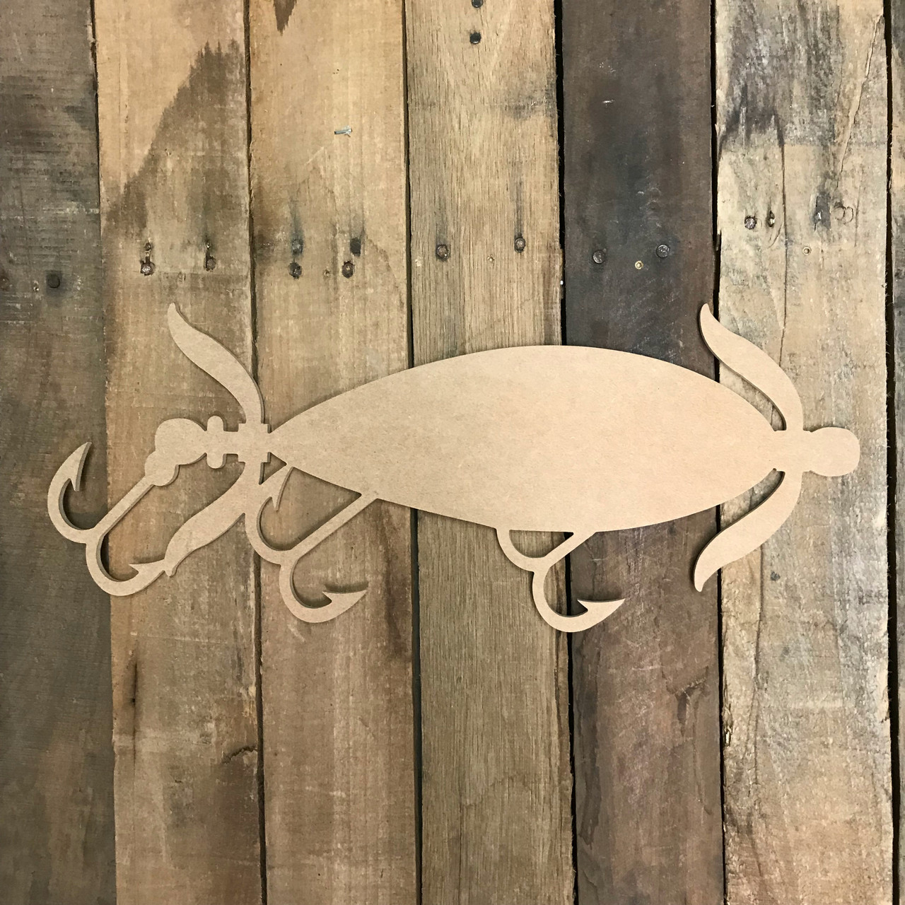 Buy Torpedo Fishing Lure Wood Cutout, Unfinished Wooden Shape