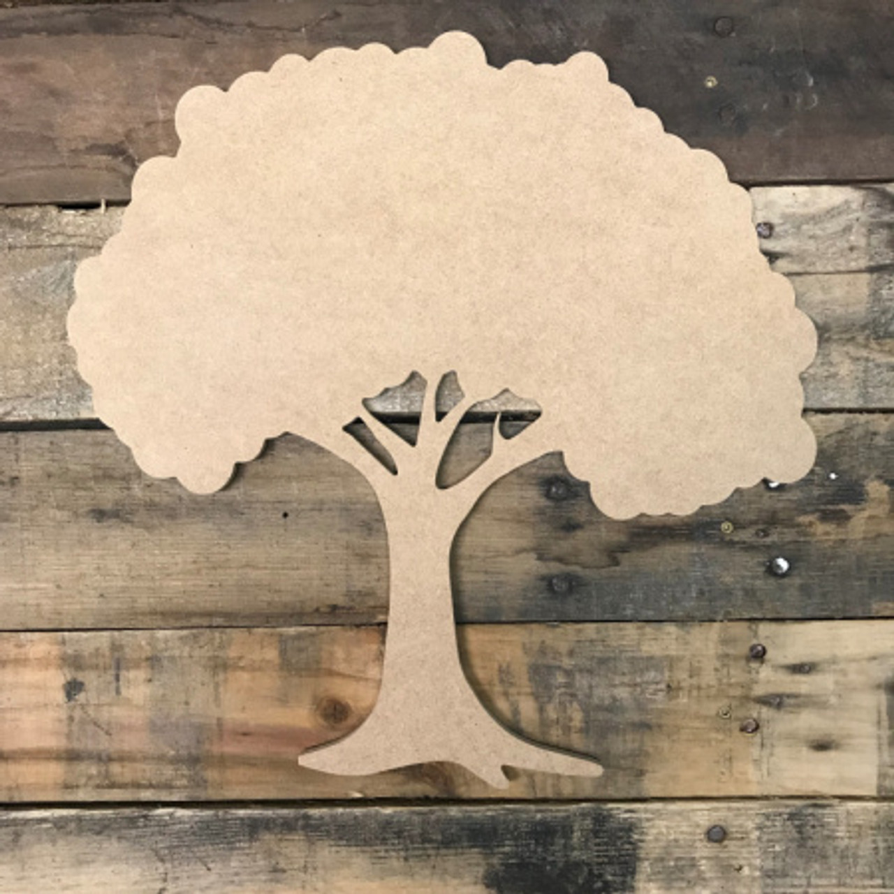 Oak Tree Shape Laser Cut Unfinished Wood Cutout Shapes Always Check Sizes  and Measure 