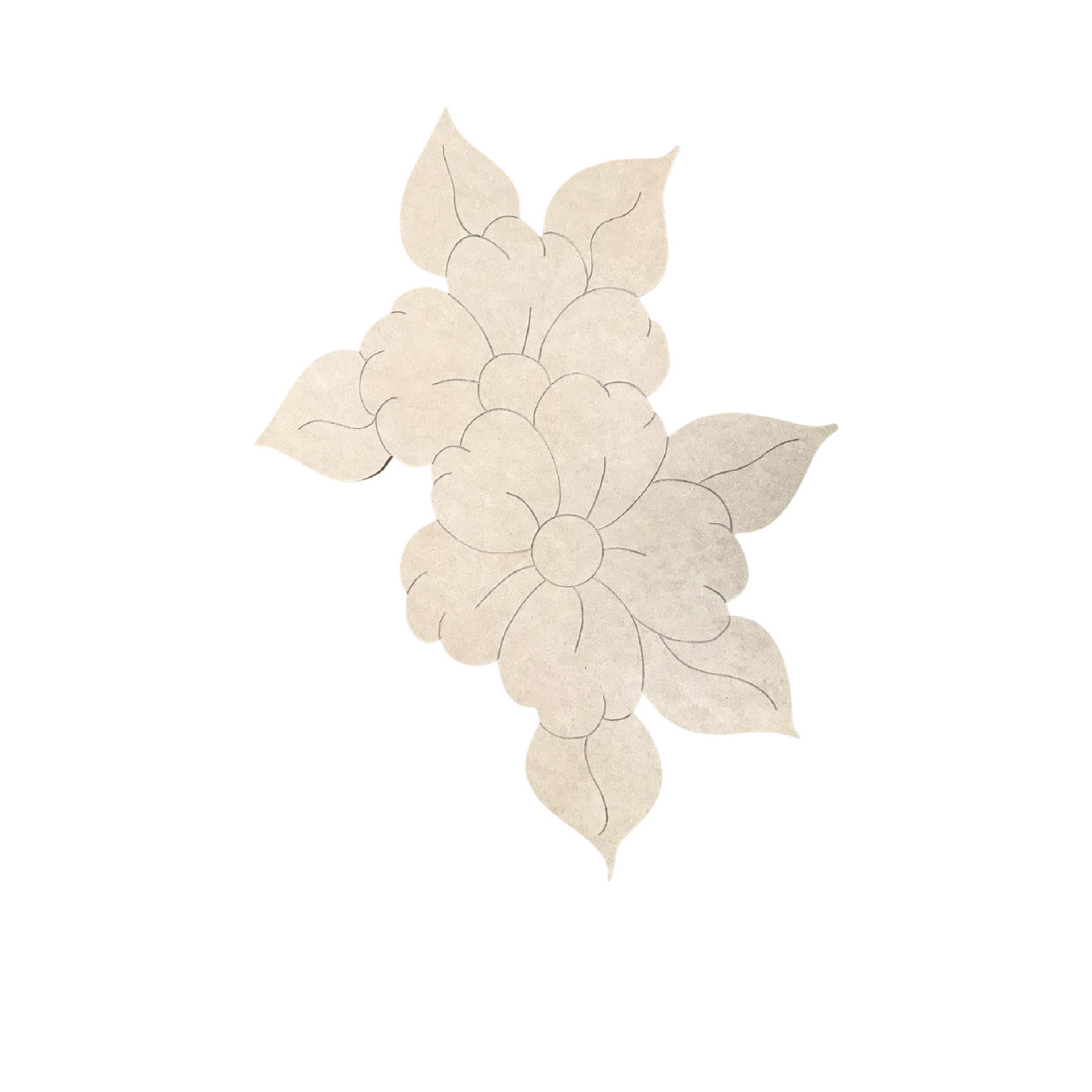 Floret Flower, Paint by Line ,Design Wood Craft Cutout - Build-A
