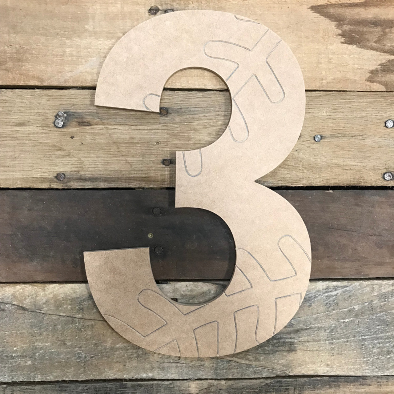 Unfinished Wooden Rockwell Numbers Paint-able Wood Cutout