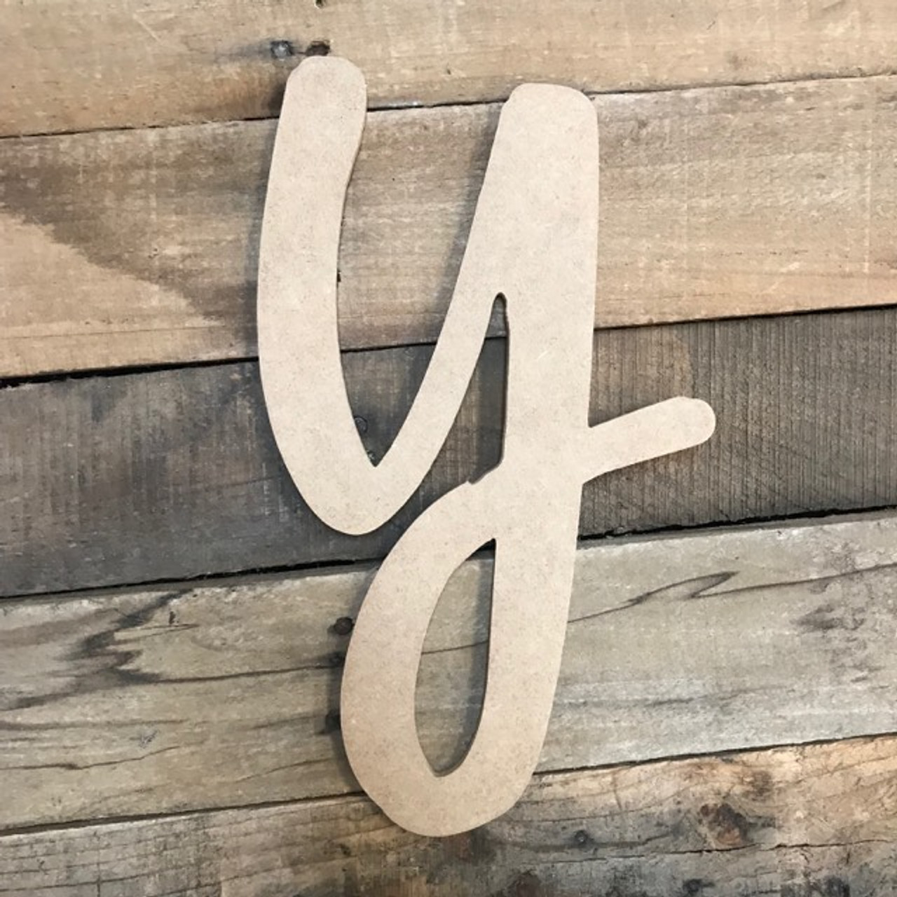 Large Curvy Script Unfinished Wooden Letters - Unpainted Wall Letters –  TheFairyPaintBox