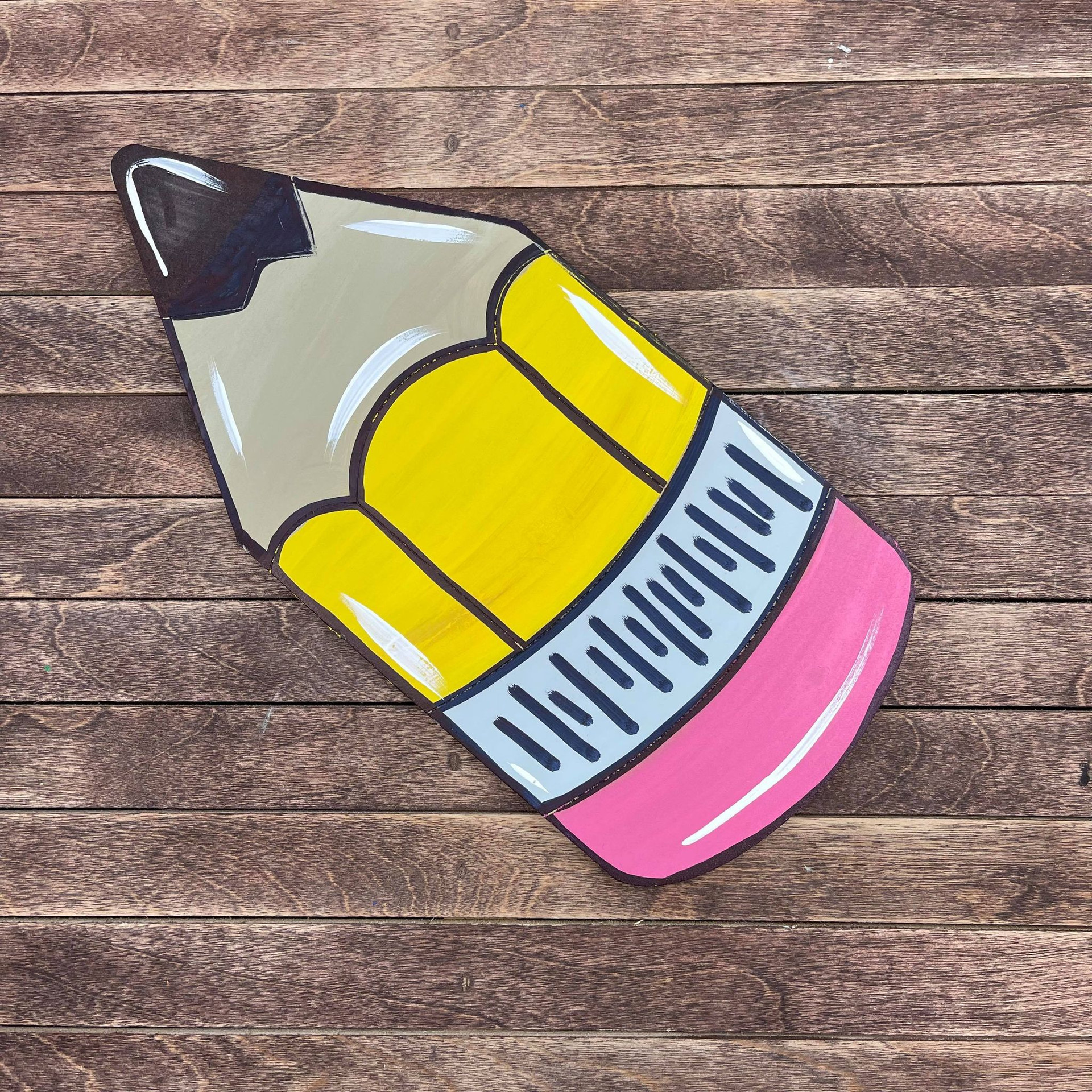 Buy Pencil Wooden Cutout, Unfinished Shape, Paint by Line