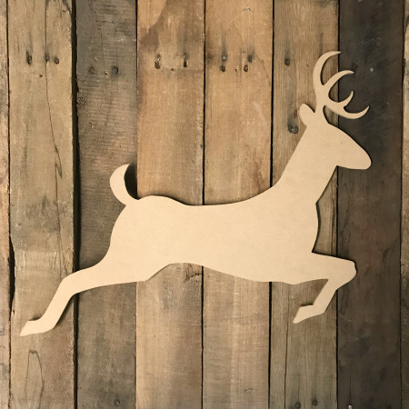Buy Wooden Deer Head Cutout, Unfinished Deer Shape
