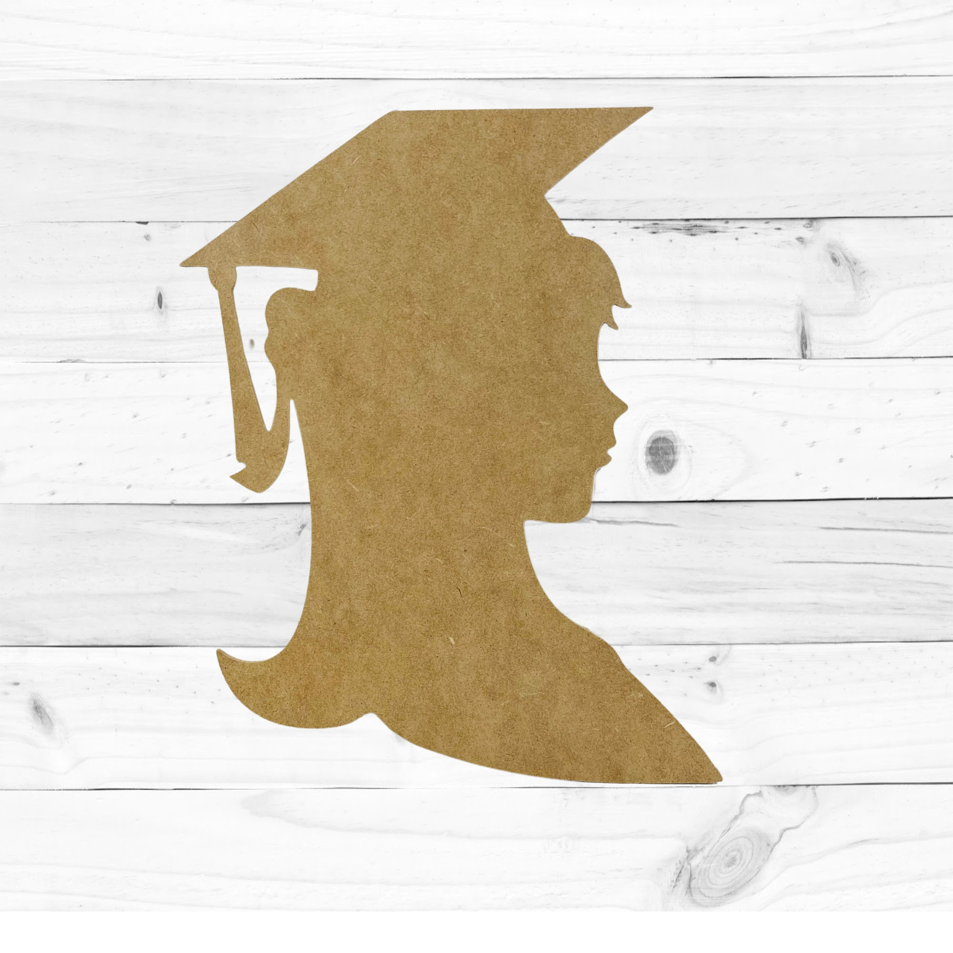 Buy Girl Graduating Craft, Unfinished Wooden Cutout