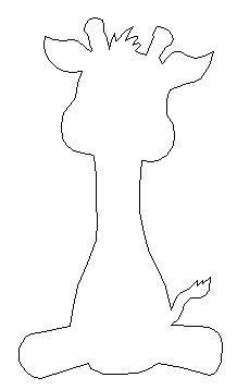 Buy Sitting Giraffe Cutout, Unfinished Wood Shape, Paintable Craft