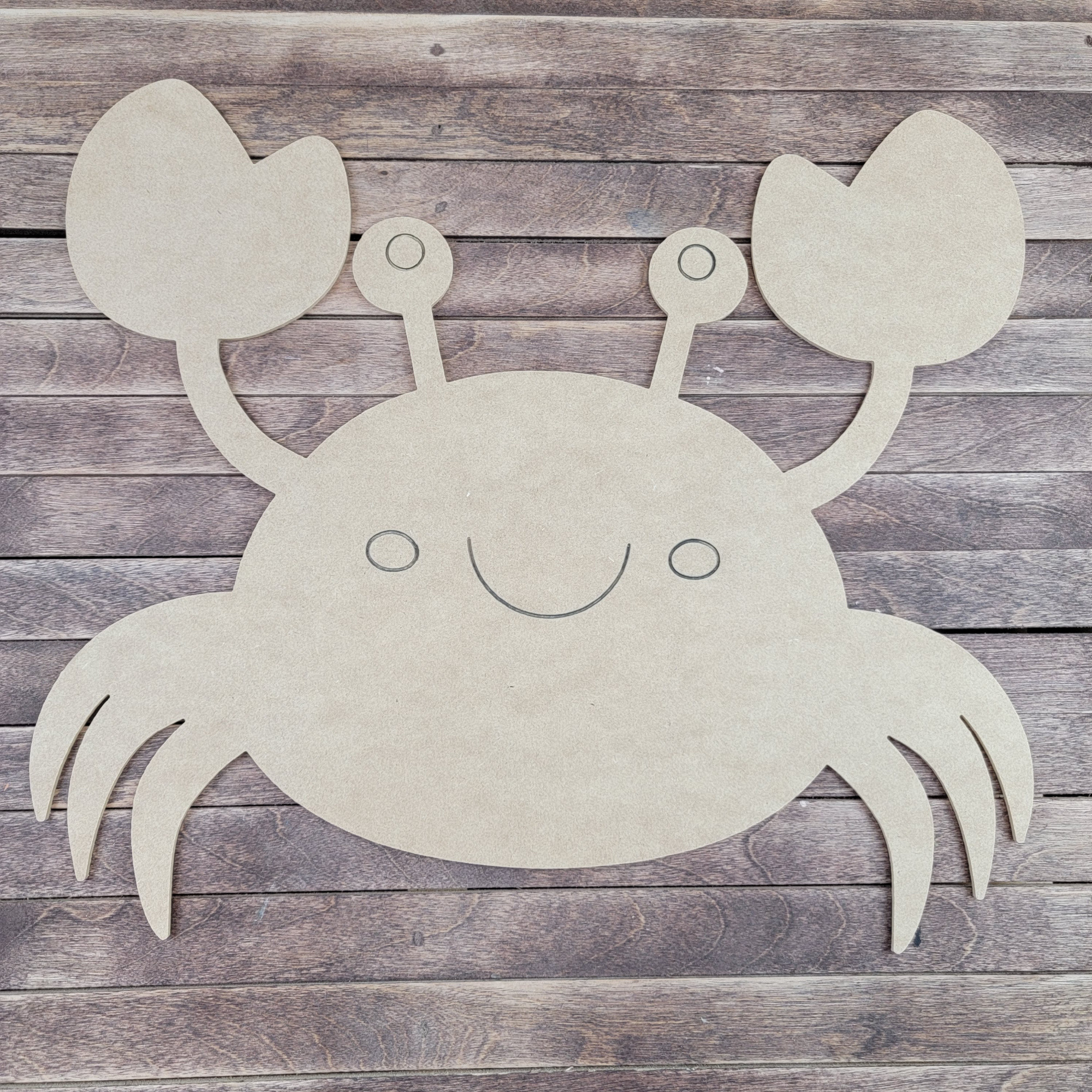 Buy Crab Cutout, Unfinished Wooden Craft, Paint by Line