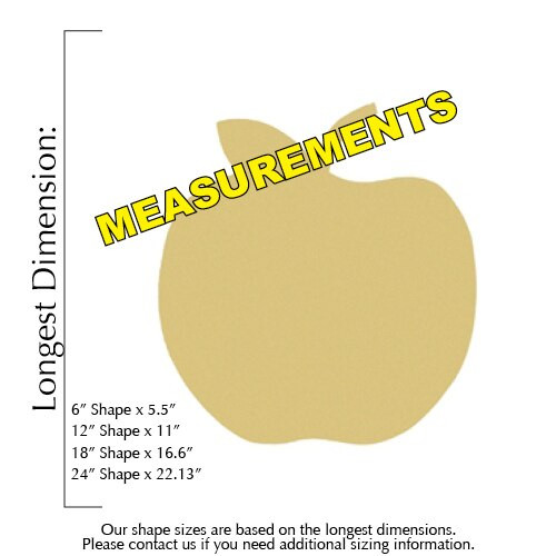 Buy Apple Unfinished Cutout Online, Paintable Wooden MDF DIY Craft