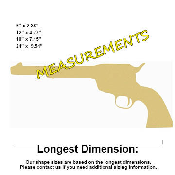 Gun Unfinished Cutout, Wooden Shape, Paintable Craft Wall Decor