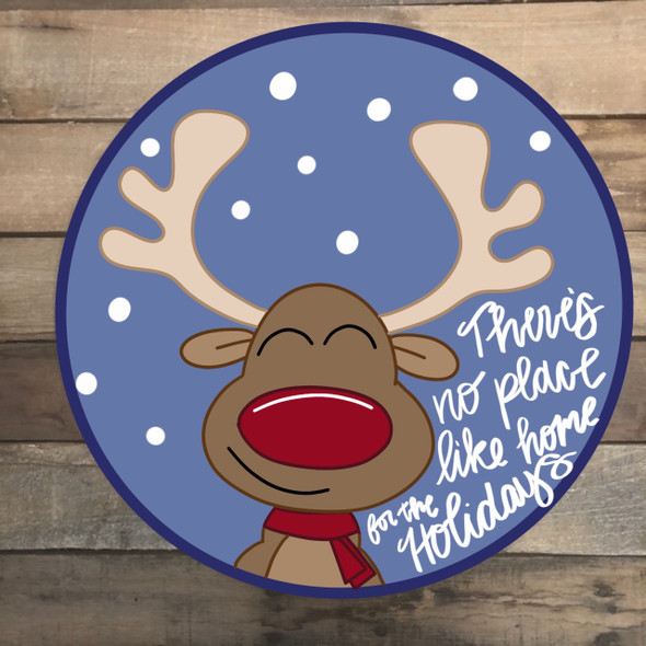 Reindeer Snowflake Circle, Wood Cutout, Shape, Paint by Line